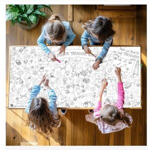 Creative Crayons Workshop Pirate Seek & Find Coloring Tablecloth 6 x 3 ft. NEW